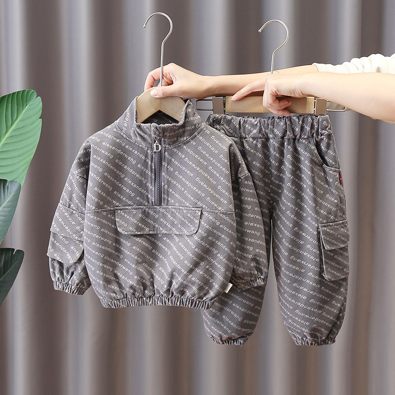 2pcs Toddler Boy Denim Bunny Print Top and Pant Set