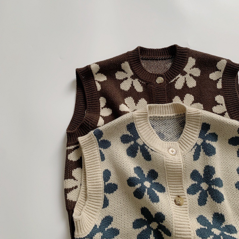 Baby Vintage Floral Knit Vest