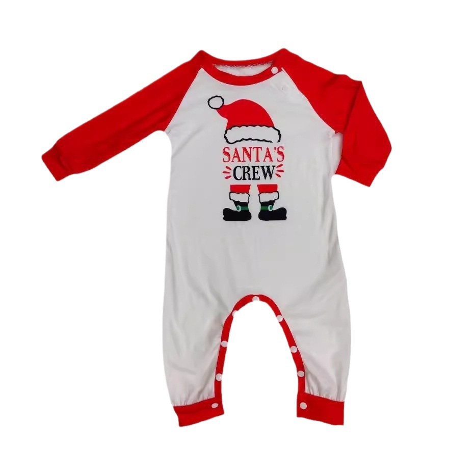 Matching Christmas Pajamas Plaid Letter Long-sleeve Pajamas Sets