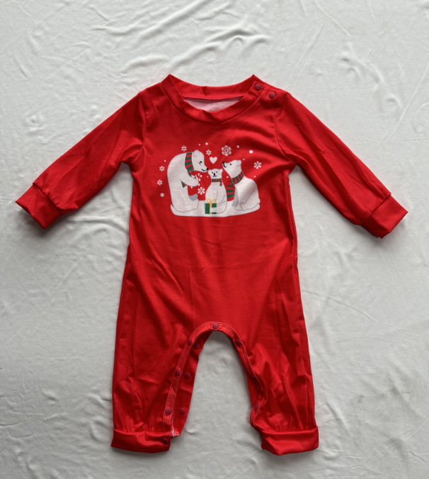 Matching Christmas Pajamas Bear Long-sleeve Pajamas Sets