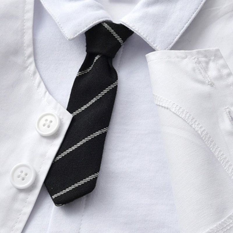 2pcs Baby Boy British Style Romper with Matching Hat