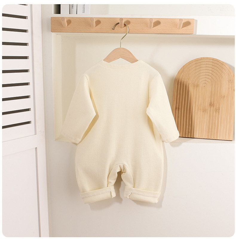Winking Smile Embro Ribbed Baby Romper