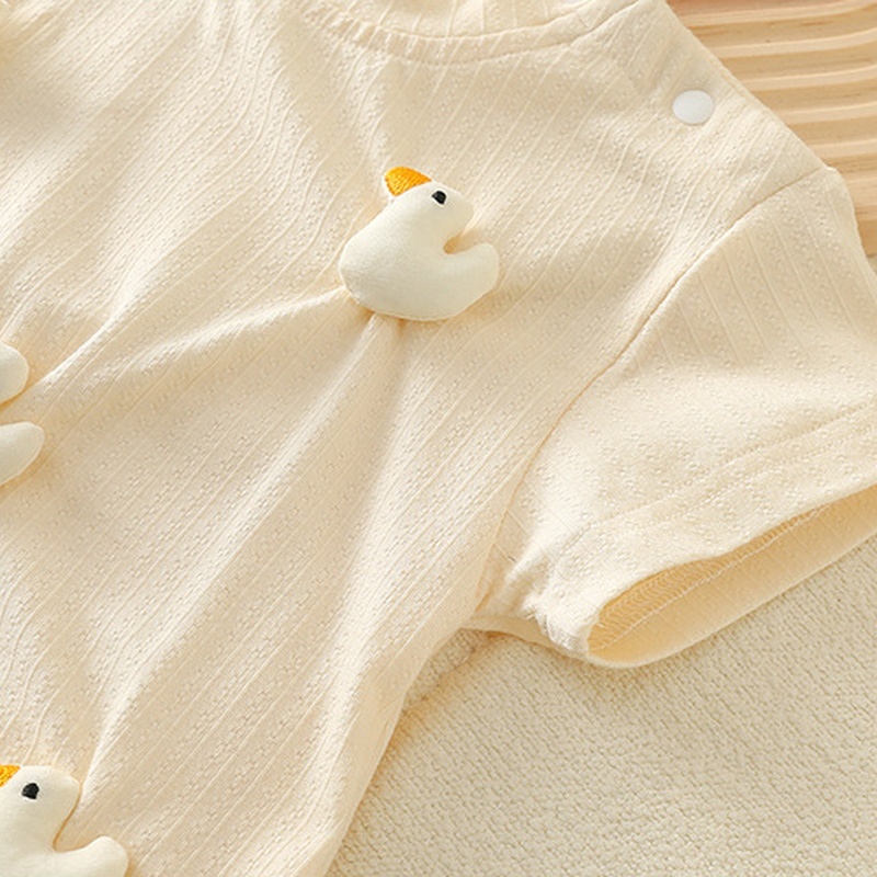 Baby Unisex Cartoon Short Sleeve Romper