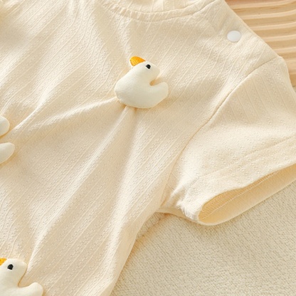 Baby Unisex Cartoon Short Sleeve Romper
