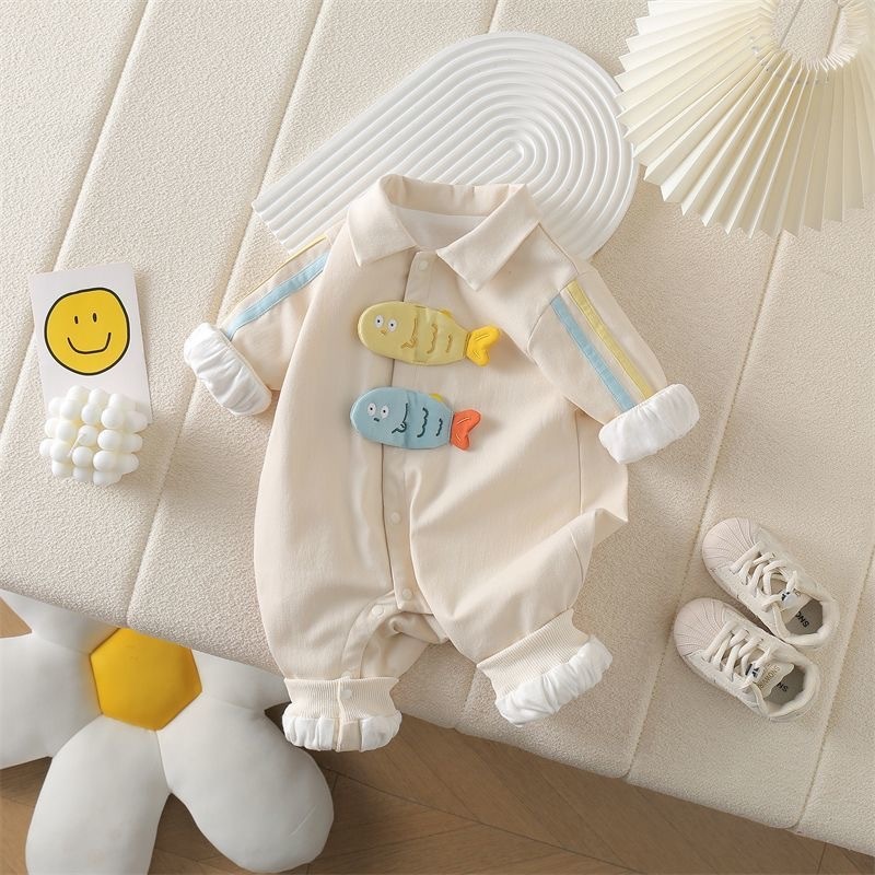Baby Unisex Cute Cartoon Long Sleeve Romper