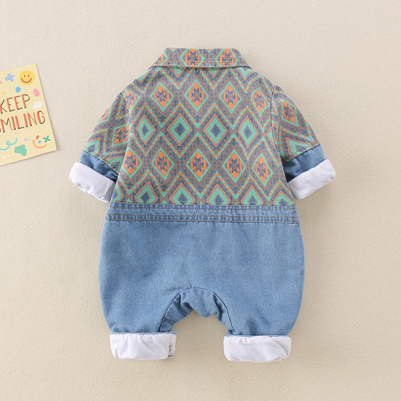 Baby Boy Soft Korean Style Long Sleeve Romper