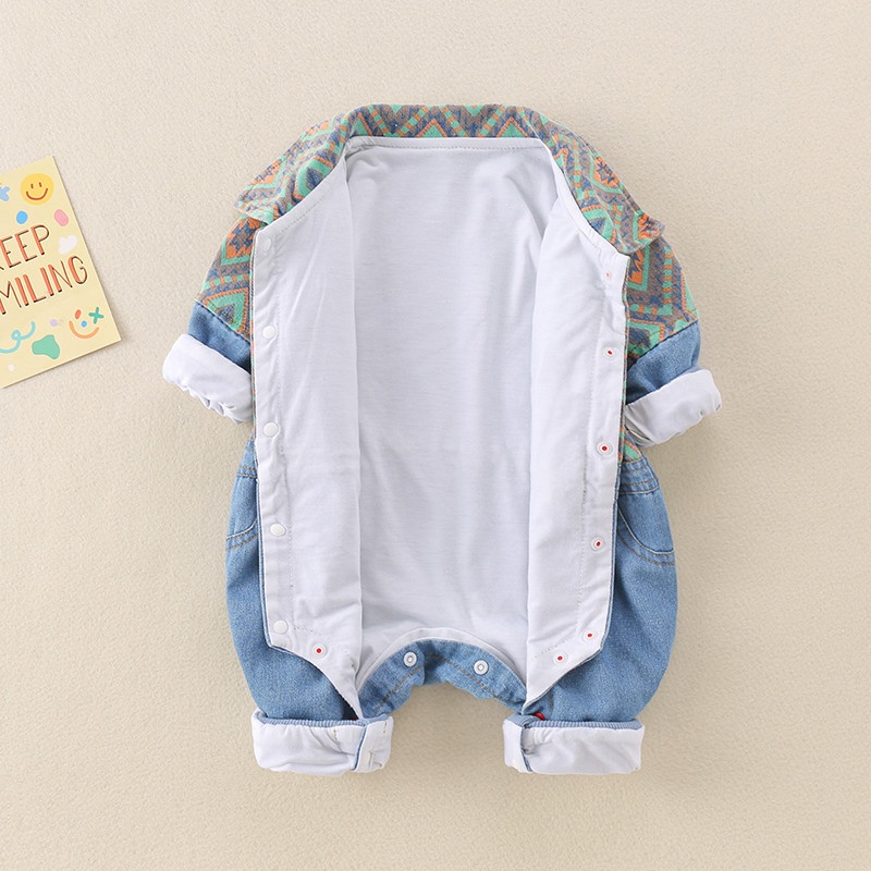 Baby Boy Soft Korean Style Long Sleeve Romper