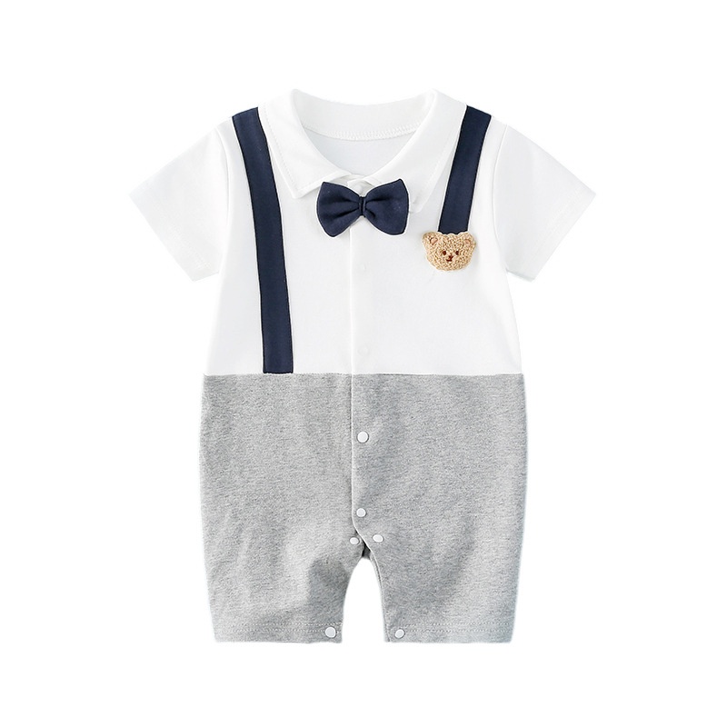 Baby Boy Gentleman Short Sleeve Romper