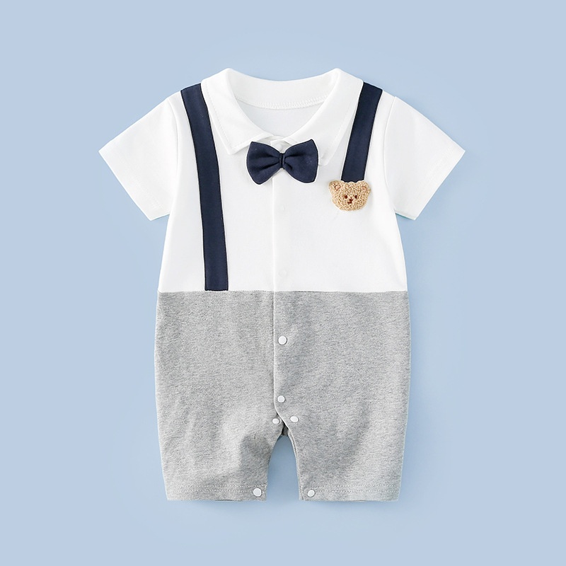 Baby Boy Gentleman Short Sleeve Romper