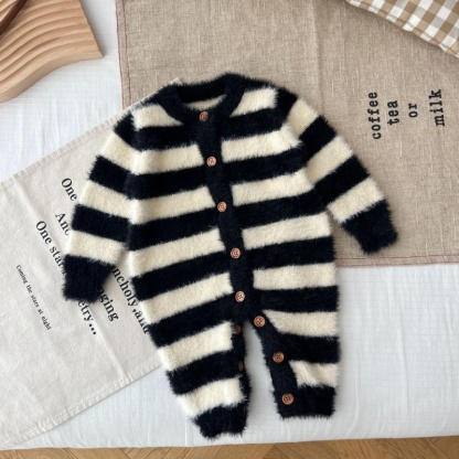 Baby Girl/Boy Mink Stripe Romper