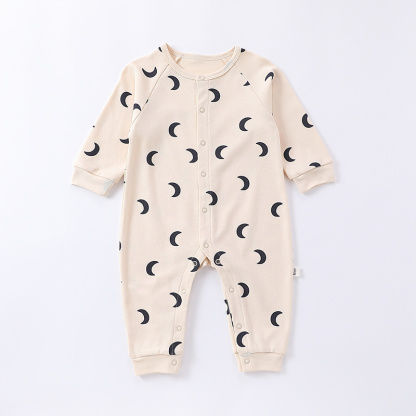 Baby Boy/Girl Cute Puppy Moon Long Sleeve Romper