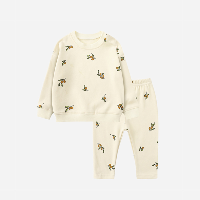 Baby Boy/Girl Cute Decorative Pattern Long Sleeve Sweatshirt + Pants Set
