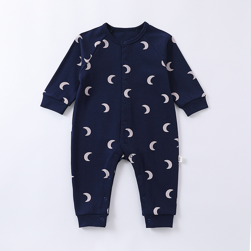 Baby Boy/Girl Cute Puppy Moon Long Sleeve Romper