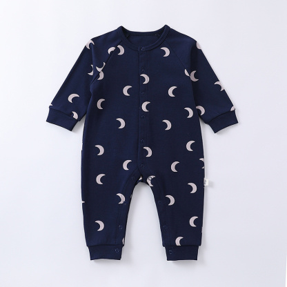 Baby Boy/Girl Cute Puppy Moon Long Sleeve Romper