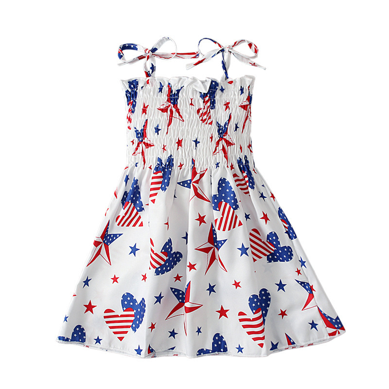 Baby Toddler Girl AStar and Stripe Sleeveless Dress-kissminis
