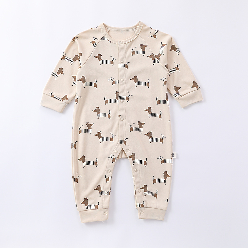 Baby Boy/Girl Cute Puppy Moon Long Sleeve Romper