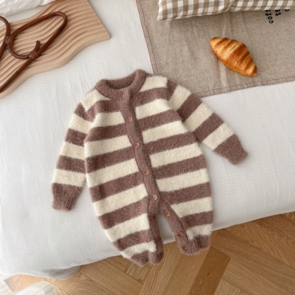 Baby Girl/Boy Mink Stripe Romper