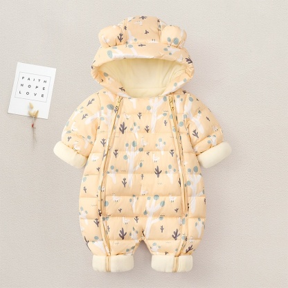 Baby Boy/Girl Multi-patterned Hooded Cotton Padded Romper