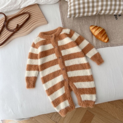 Baby Girl/Boy Mink Stripe Romper