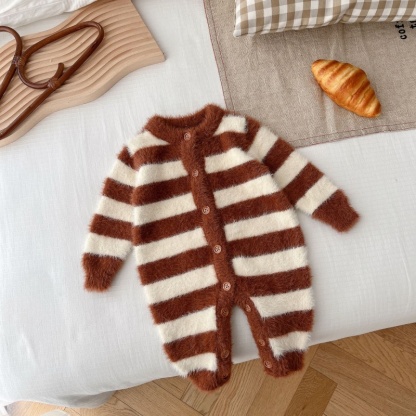 Baby Girl/Boy Mink Stripe Romper