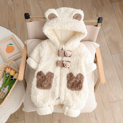 Baby Winter Bear Doll Romper