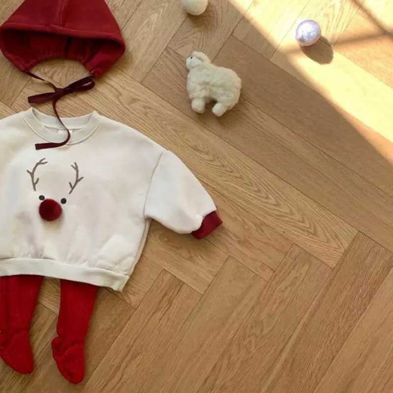 Baby Antler Print Long Sleeve Sweatshirt