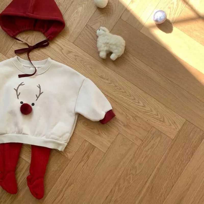 Baby Antler Print Long Sleeve Sweatshirt