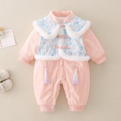 Baby Winter Floral Print Romper