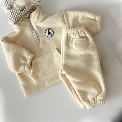 Rocker Fleece Mid-High Neck Trousers Two Piece Set