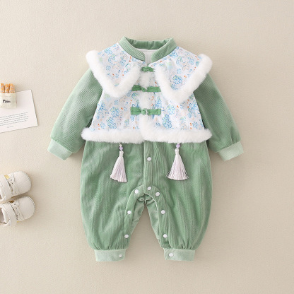 Baby Winter Floral Print Romper