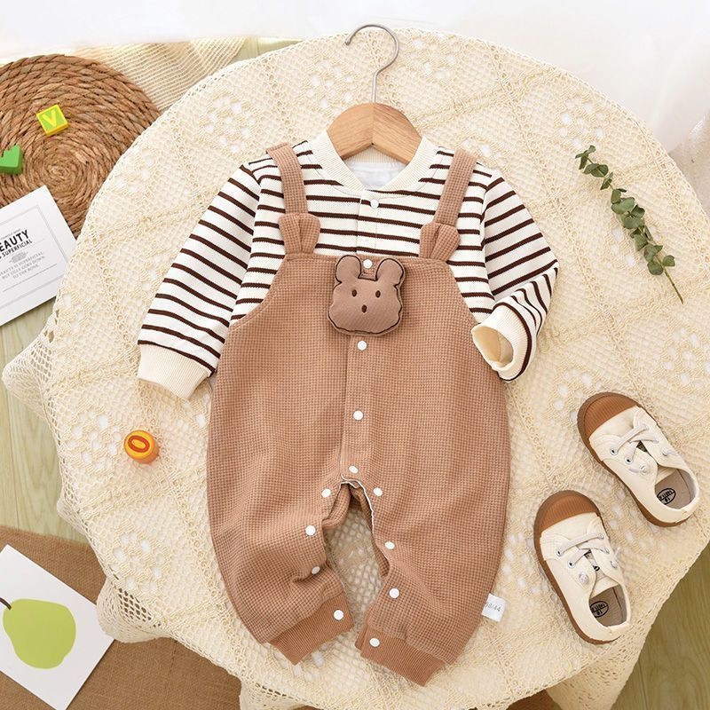Baby Unisex Double Layer Long Sleeve Romper