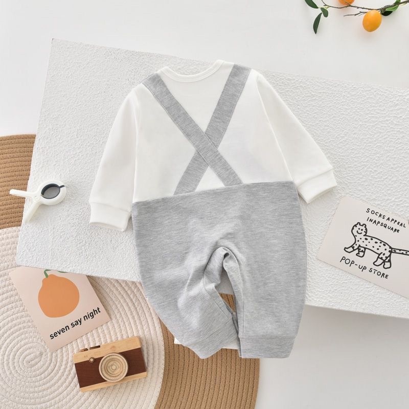 Baby Unisex Korean Style Long Sleeve Romper