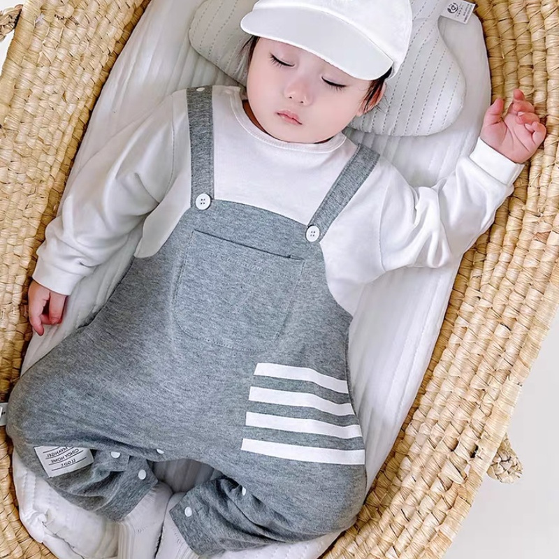 Baby Unisex Korean Style Long Sleeve Romper
