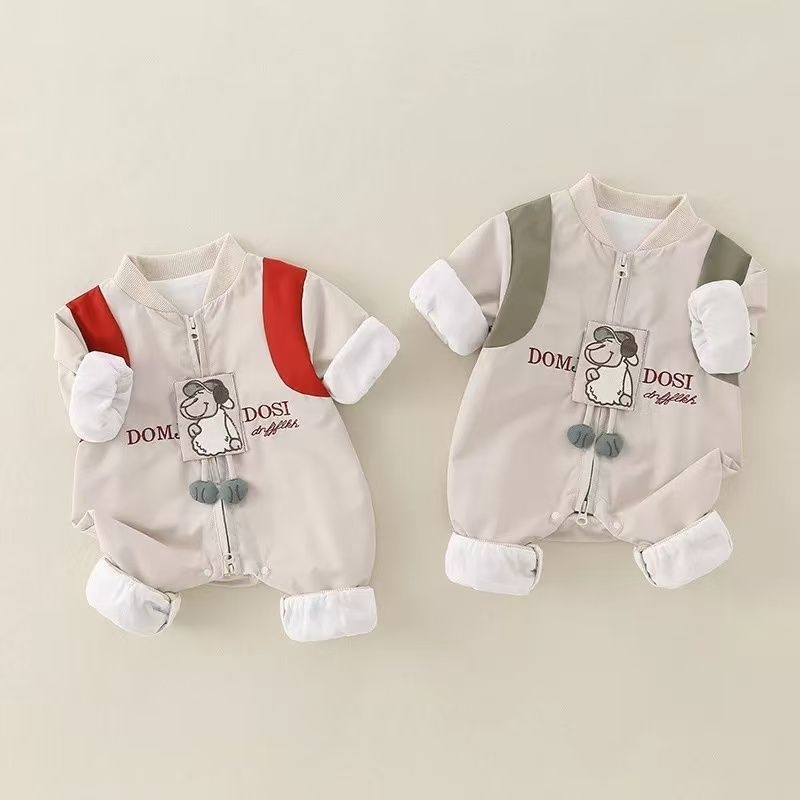 Baby Unisex Snoopy Zip Long Sleeve Romper