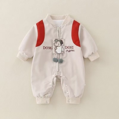 Baby Unisex Snoopy Zip Long Sleeve Romper