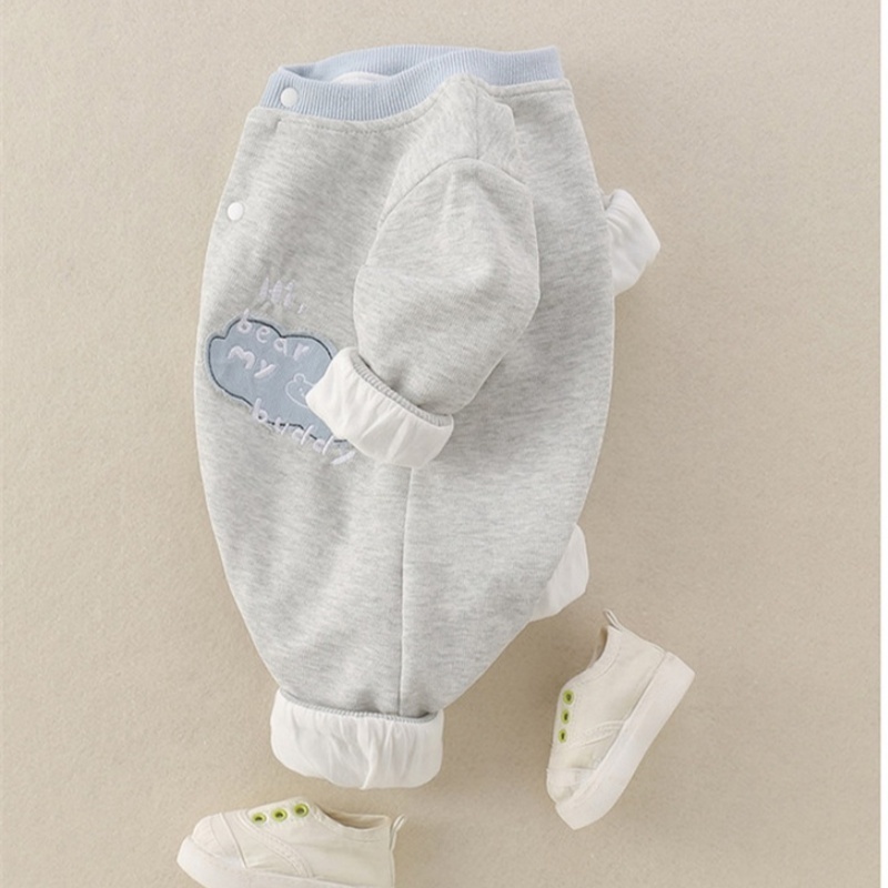 Baby Unisex Double Layer Long Sleeve Romper