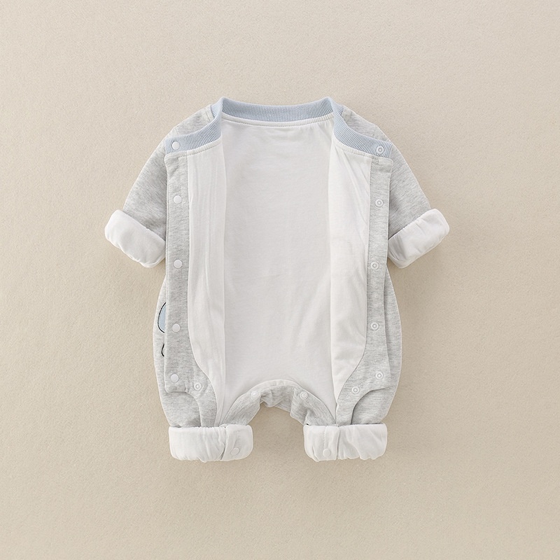 Baby Unisex Double Layer Long Sleeve Romper