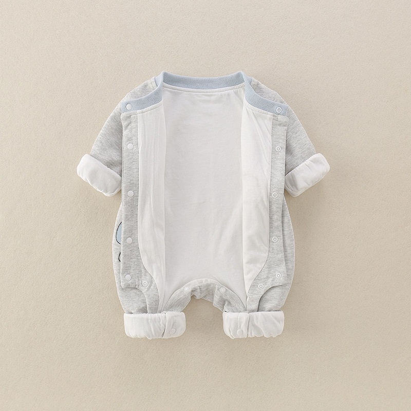Baby Unisex Double Layer Long Sleeve Romper