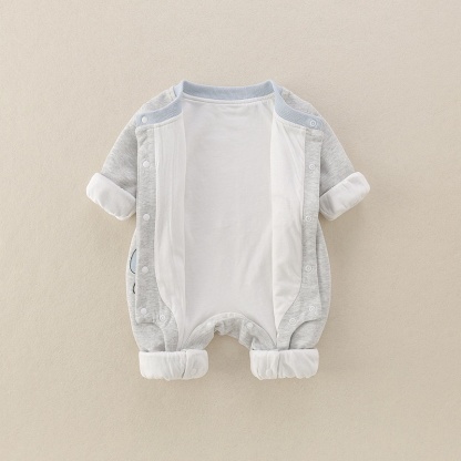 Baby Unisex Double Layer Long Sleeve Romper