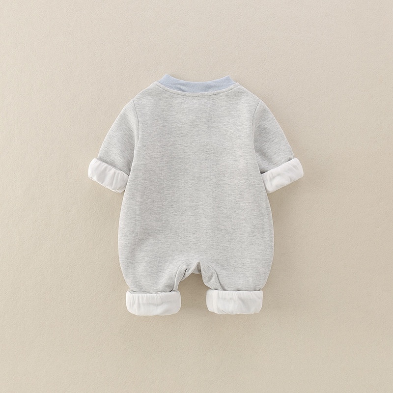 Baby Unisex Double Layer Long Sleeve Romper
