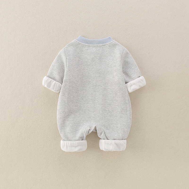 Baby Unisex Double Layer Long Sleeve Romper