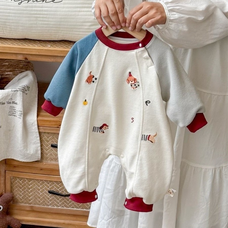Baby Boy Cartoon Hoodie Long Sleeve Romper