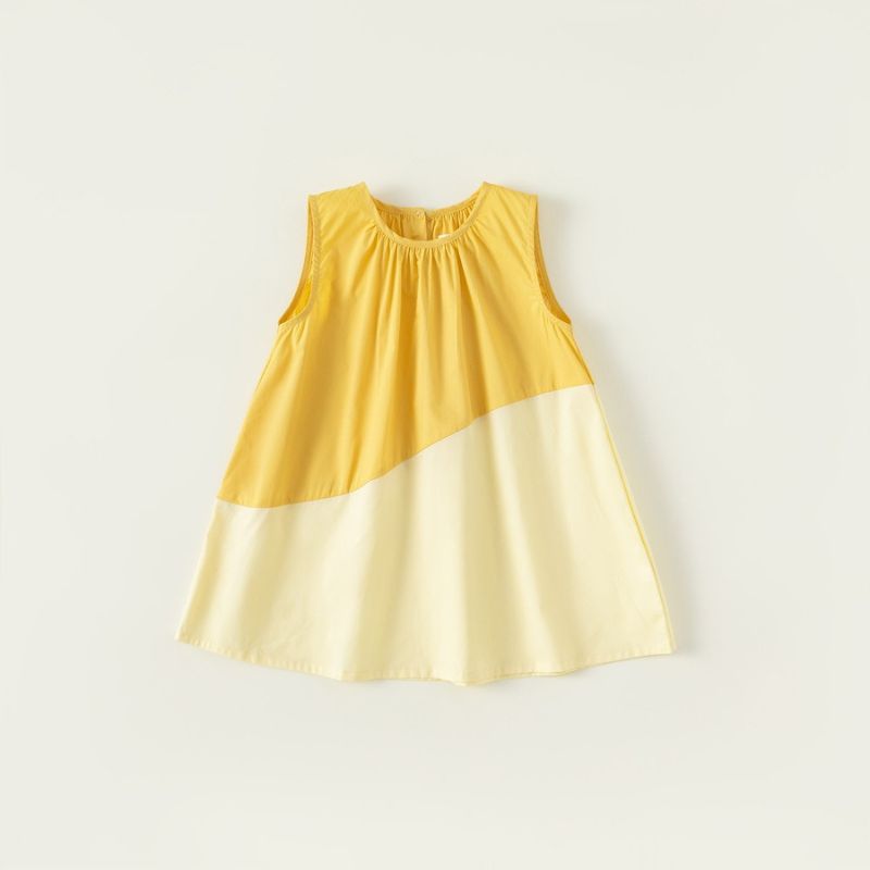 Baby Toddler Girl Block Color Sleeveless Dress