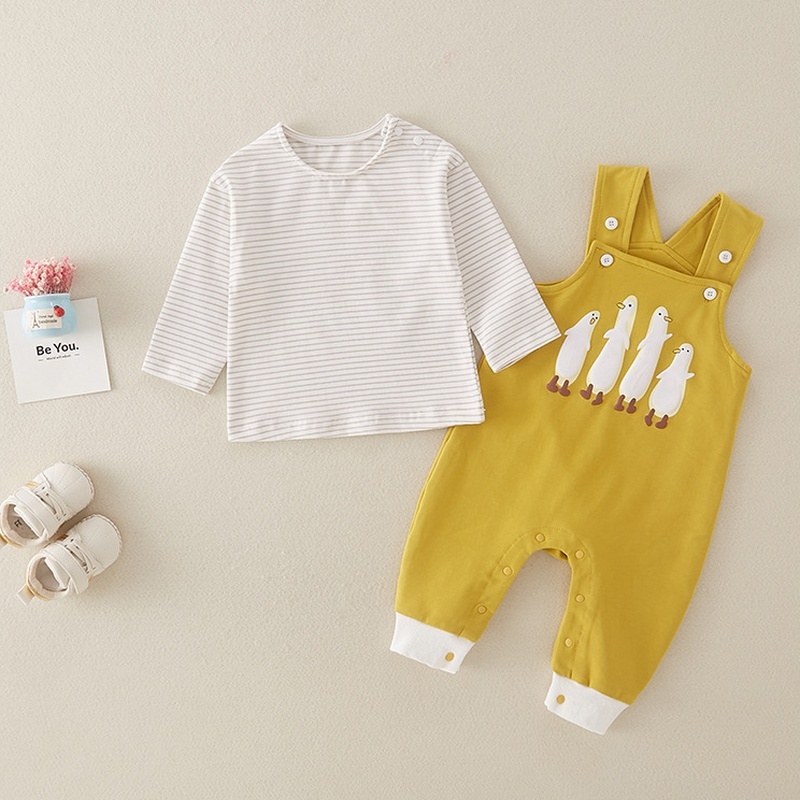 Baby Stripe Suspenders Set