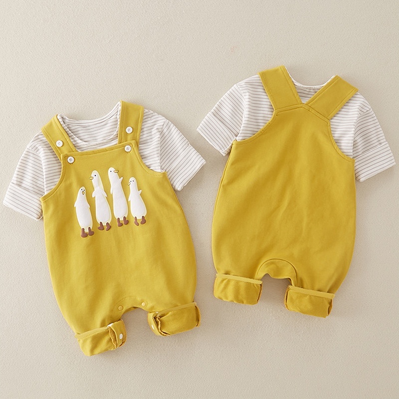 Baby Stripe Suspenders Set