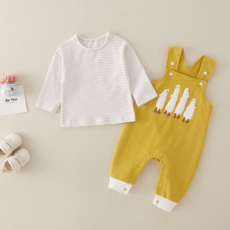 Baby Stripe Suspenders Set