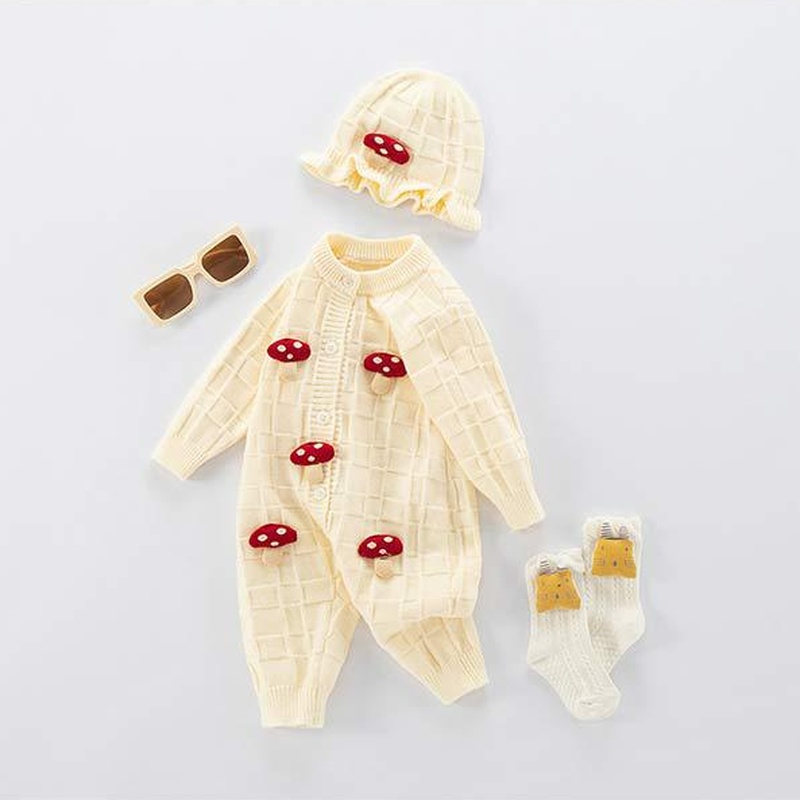 Baby Girl Sweater Long Sleeve Romper Set