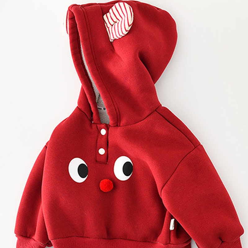 Hooded Lined Sweatshirt Corduroy Pants Set