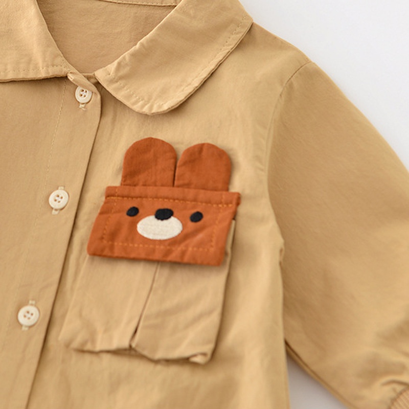 Baby Khaki Bear Romper