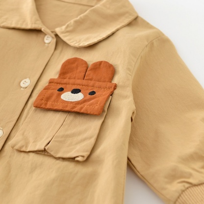 Baby Khaki Bear Romper